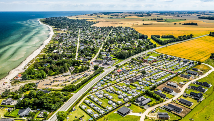 Luftfoto af Saksild Strand Camping