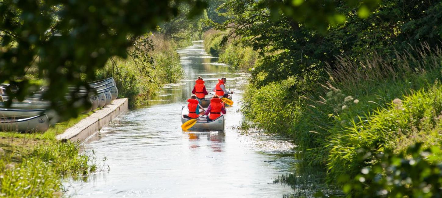 Canoeing on the river Gudenå