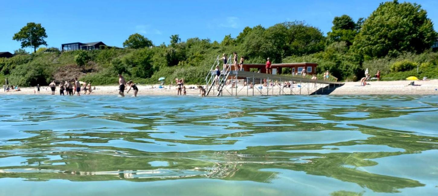 Lovely swimming water at Rude Beach on the Odder coast - part of Destination Coastal Land