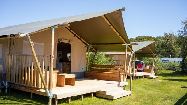 Et safaritelt hos Rosenvold Strand Camping